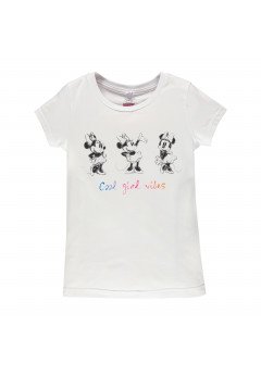 Disney T-shirt Disney Minnie Cool Girl Vibes manica corta Bianco