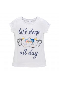 Fantaztico T-Shirt Let's Sleep Bianco