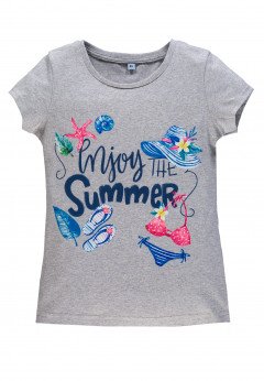  T-Shirt Enjoy Summer Grigio