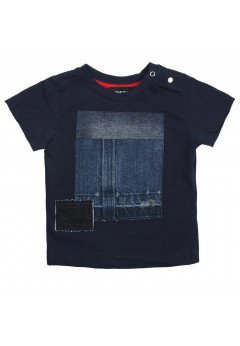 Diesel T-shirt neonato con applicazione Blu