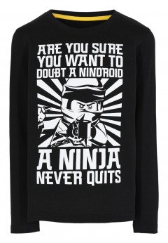 Lego Wear T-Shirt Manica Lunga Ninjago Zane Nero