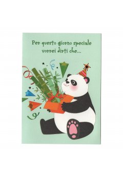 Hallmark Biglietto auguri compleanno panda Azzurro