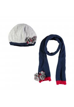 Brums Set cappello e sciarpa in tricot Grigio