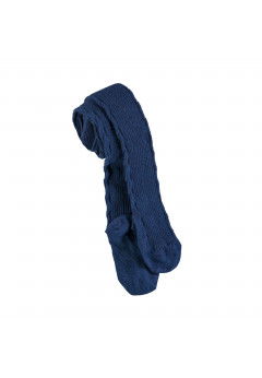 Brums Collant in caldo cotone jacquard costina a trecce Blu