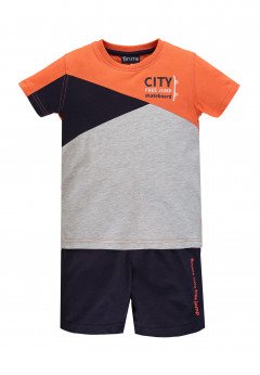 Brums Completo in jersey t-shirt + bermuda Arancio