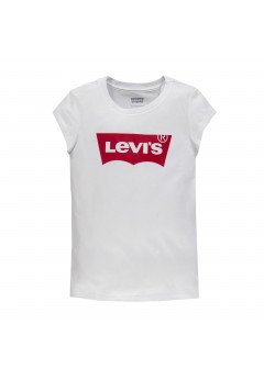 Levis BATWING TEE - T-Shirt Bambina Logo bianca Bianco