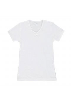 Ellepi T-shirt bambina con scollo a V Bianco