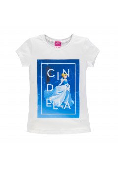 Disney T-shirt Disney Princess Cinderella Dress Bianco