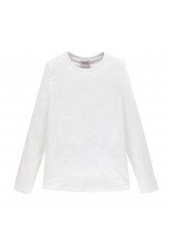 T-shirt bianca manica lunga femmina