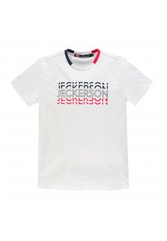 Jeckerson T-Shirt Logo Mezza Manica White