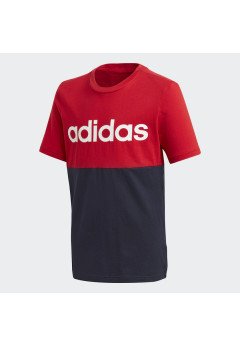 Adidas Yb Linear Colorblock Tee Rosso
