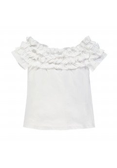 Lù Lù by Miss Grant T-Shirt Classica Bambina Bianco