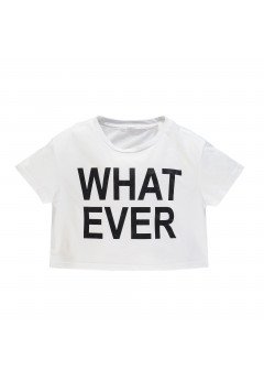 Lù Lù by Miss Grant T-Shirt Bambina What Ever White