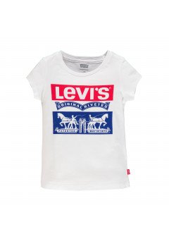 Levis T-shirt Triple Threat V bianca Bianco