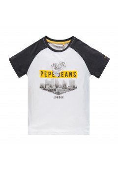 Pepe Jeans T-Shirt stampata Karamo Bianco
