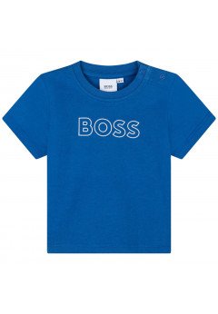 Hugo Boss T-shirt manica corta neonato Blu