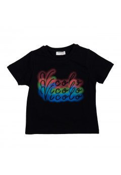 Vicolo T-shirt manica corta bambina Nero