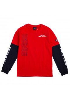 Aspen Polo Club T-shirt manica lunga bambino Rosso