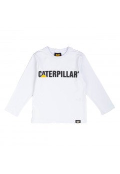 Caterpillar T-shirt manica lunga bambino Bianco