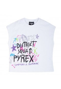 pyrex T-shirt manica corta bambina Bianco