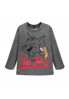 Warner Bros T-Shirt manica lunga Tom&Jerry rosso Grigio