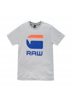 G-star RAW T-shirt G-star logo Gris chine Grigio
