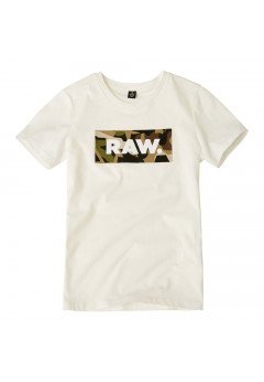 G-star RAW T-shirt Raw logo Marshmallow Bianco