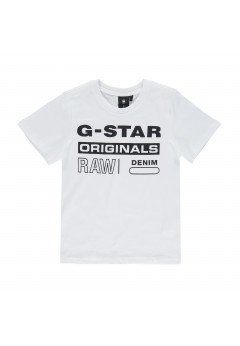 G-star RAW T-shirt logo G-star originals Raw denim bianca Bianco