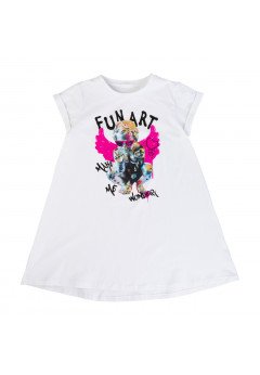 Fun Fun T-shirt manica corta Bambina Bianco