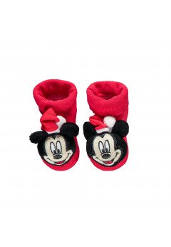 Disney Calzini Tricot Natale con Testa Applicata Mickey Red