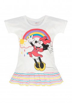 Disney Copricostume in jersey stampato Minnie Bianco