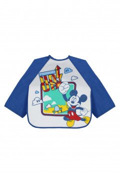 Disney Bavetta Mickey Mouse Stampata Con Maniche Blu