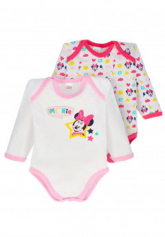 Disney 2 Body Americani Minnie Manica Lunga  White