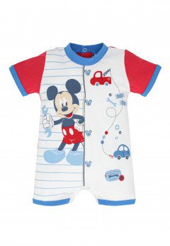 Disney Pagliaccetto in jersey stampato Mickey Mouse Bianco