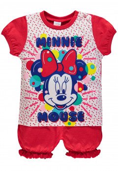 Disney Pigiama Minnie Mouse - Manica Corta Rosso