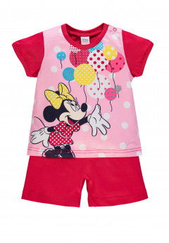 Disney Pigiama Corto Bimba Disney Minnie Rosso