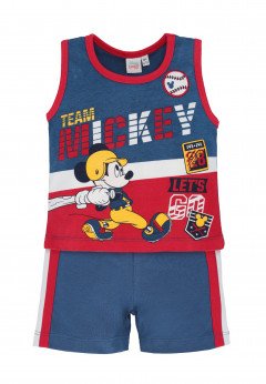 Completo in jersey stampato Mickey Mouse