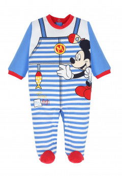 Disney Tutina in jersey salopette Mickey Mouse. Blu