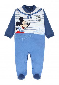 Disney Tutina in jersey stampato marinaio Mickey Mouse. Blue