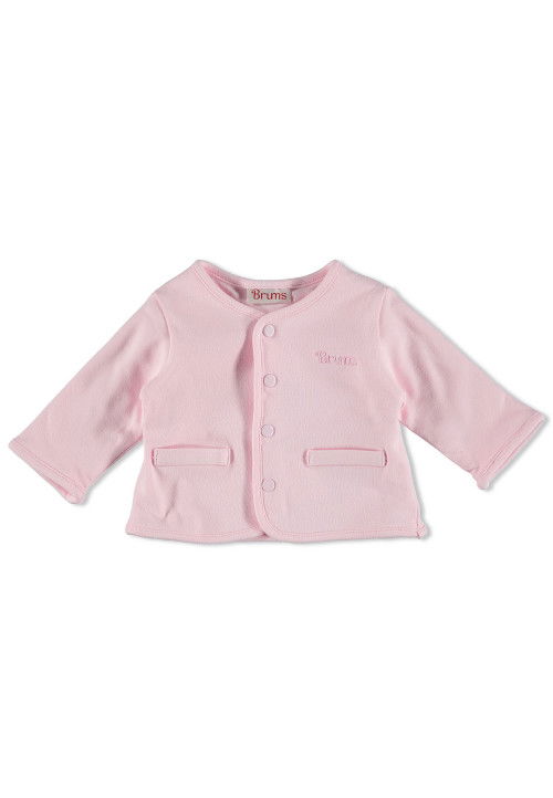 Brums Cardigan neonato in interlock Rosa