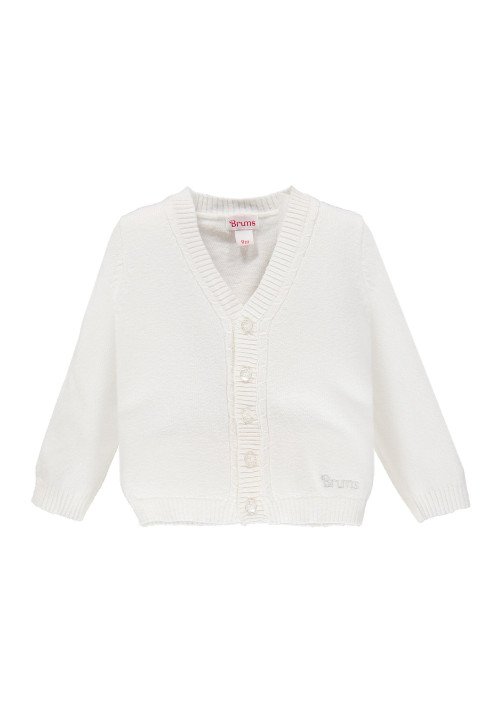Brums Cardigan neonato in maglia tricot Bianco