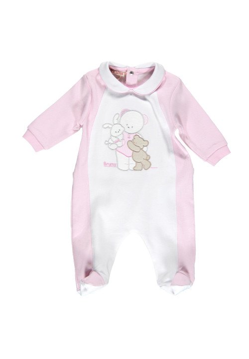  Brums Tutina rosa interlock con orsetto Rosa Rosa - Abbigliamento da neonata