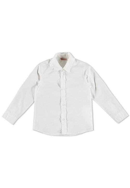 Brums Camicia in popeline bianco ottico Bianco