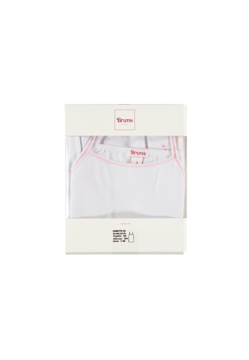  Canotta spalline strette  in jersey  Bianco - Abbigliamento bambini online | Vestiti per bambini - Outletbambini bambina