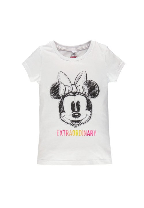 Disney T-shirt Disney Minnie Extraordinary manica corta Bianco