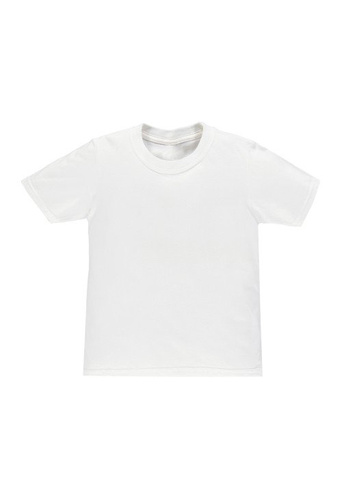 T-shirt bianca manica corta maschio