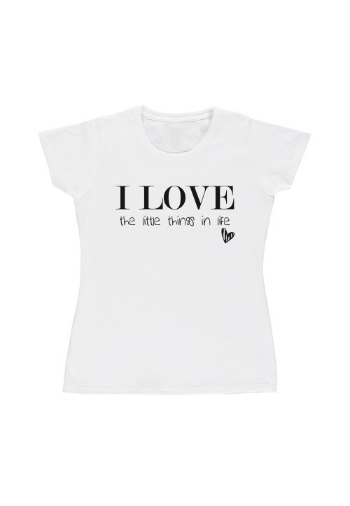 Fantaztico T-shirt donna bianca - I love little thing Bianco
