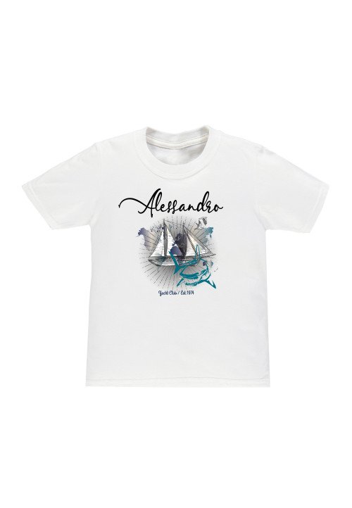 Fantaztico T-shirt bambino bianca - Nave Bianco
