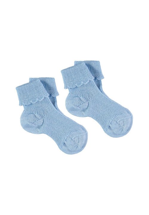  Corredino prime Coccole Set 2 calzine in lana primi giorni Azzurro - Abbigliamento neonato