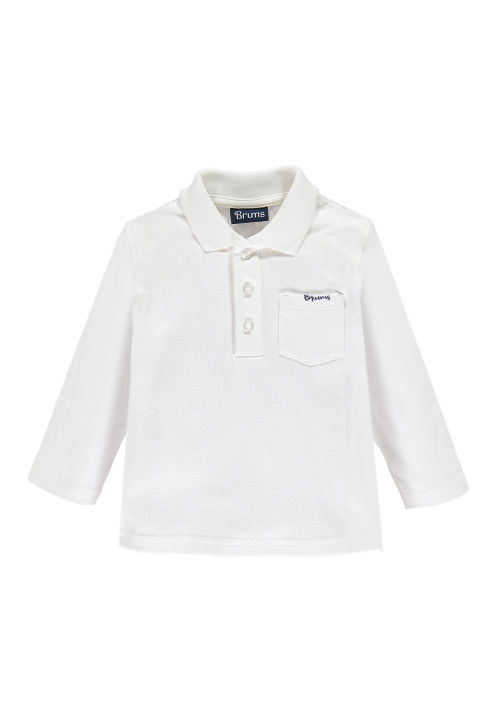 Brums Polo in interlock Bianco